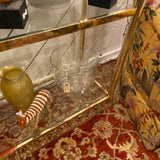 Milo Baughman Mid Centruy Brass & Glass Etagere