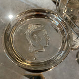 Kimiko Silver Highball Glasses in Chrome Caddy - Kimiko Knight Set - 6 glasses w