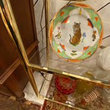 Milo Baughman Mid Centruy Brass & Glass Etagere