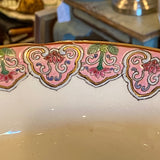 Rose Medallion Large Floor Vase with Gold Details