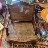 caned carved frame Louis style chair