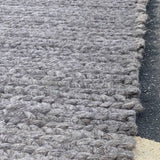 Restoration Hardware Grey Chunky Braided Wool Rug 6' x 9'
