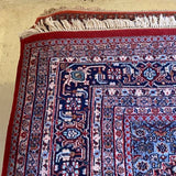 Red Persian Rug with Hexagon Central Medallion 9' x 12'