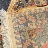 Pink & Light Blue Medallion Persian Rug 3' x 5'