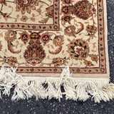 Cream and Red Persian Rug