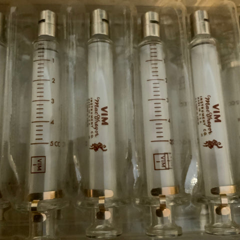 case of glass syringes