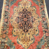 Pink & Light Blue Medallion Persian Rug 3' x 5'
