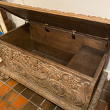 Ornately carved wood  Peruvian Trunk