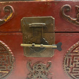 red Chinese lacquer box
