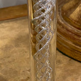 Spiral Glass Candle Holders, set of 3