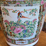 Rose Medallion Large Floor Vase with Gold Details