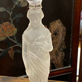 frosted glass figural candle sticks