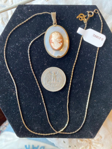 Sterling Cameo Necklace From Italy