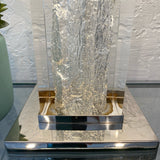 Pair of lucite lamps