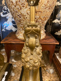 PAIR OF GOLDEN LION TABLE LAMPS