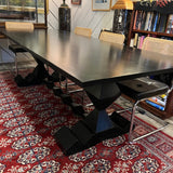 black dining table