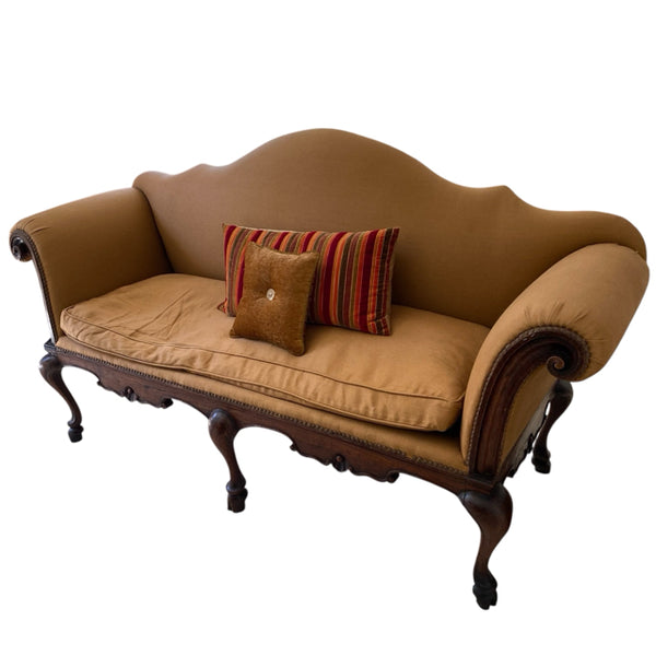 English Chippendale Hoof Footed Sofa