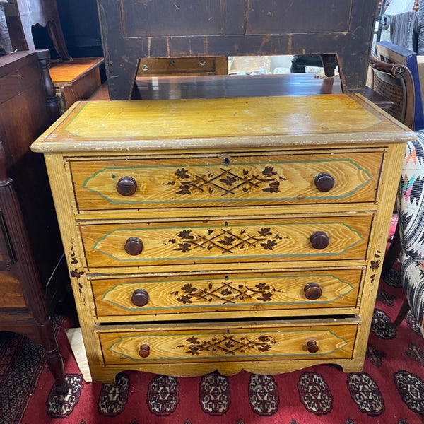 Hand Painted Floral Bureau