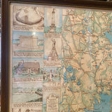 Cape Cod map framed