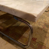 Michael McCarthy for Cassina marble and chrome coffee table