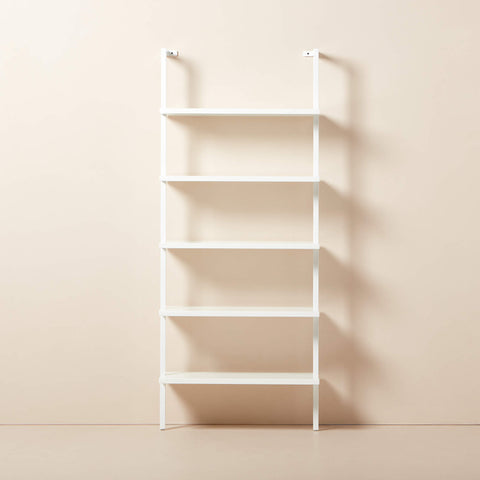 CB2 White Bookcase