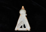 14k turquoise Egyptian revival pin sphinx