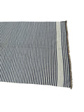 Woven Blue and White Striped Rug