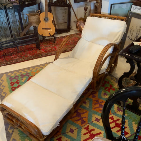 rattan chaise by Ward Wicker Ware