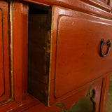 Red Asian Giant Trapezoid Cabinet