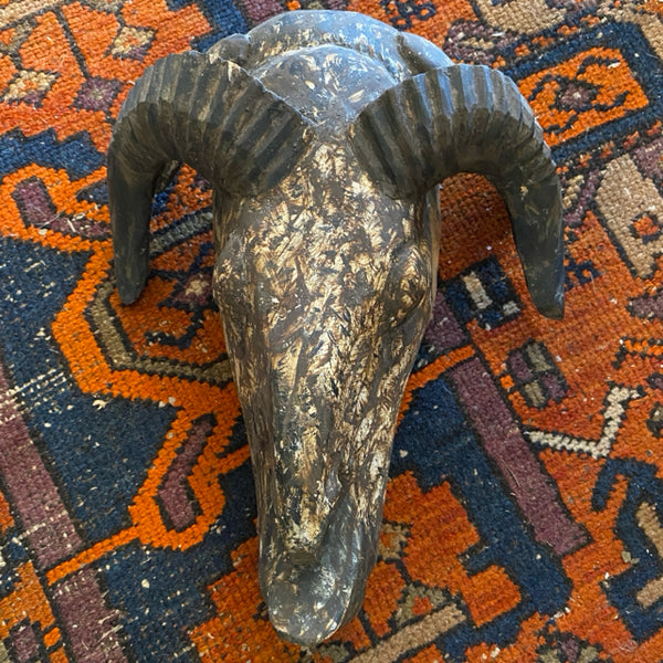 iVORY COAST CARVED WOOD RAMS HEAD