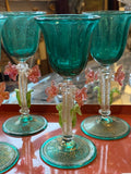 set of 8 Venetian antique appertif glasses