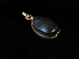 14k Egyptian revival black onyx scarab