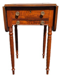 Mahogany Drop Leaf Table with Two Drawers