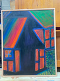 Painting 'Bornholm Barn at Night' by Richard Fraenkel