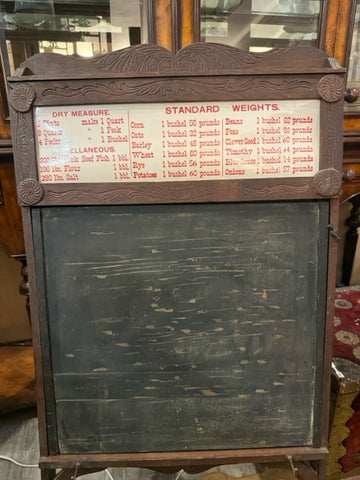 Antique children's chalkboard easel