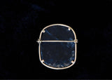 14k Egyptian revival black scarab onyx pin