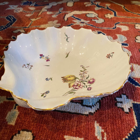 Rare Antique Meissen Shell Form Dish, 18th Century