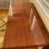 Mahogany writing desk with two drawers by Dakota Jackson