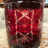 Red Bohemian Glass Ice Bucket