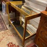 Gold and mirrored bar cart