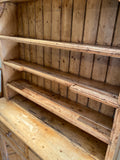Antique Irish pine step back hutch