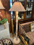 white painted floor lamp with shade