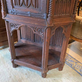 Gothic Style Carved English Elm Cabinet, late 19th cent.