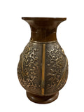 Japanese mid century bronze vase with flowers