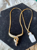 14k Gold and Diamond Twist Necklace