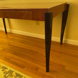 Mahogany writing desk with two drawers by Dakota Jackson