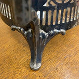 German Sterling Centerpiece Bowl with Glass Insert, Signed WTB