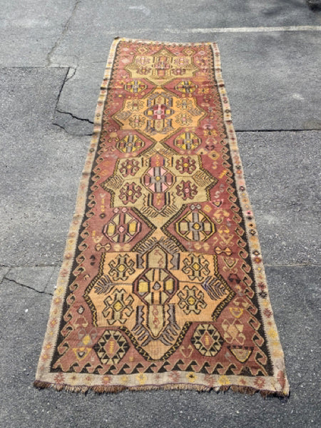 Kilim Rug With Geometric Pattern