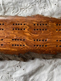 Hand Carved Cribbage Board with Kayak