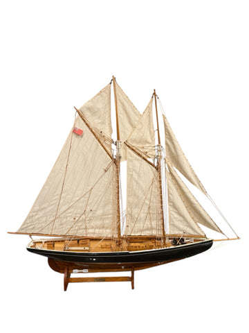 Handcrafted 'Bluenose' Wooden Boat Model